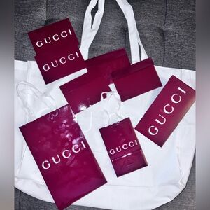 Gucci Burgundy Gift Bags Set